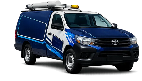 Our drain service van out on a Homebush job