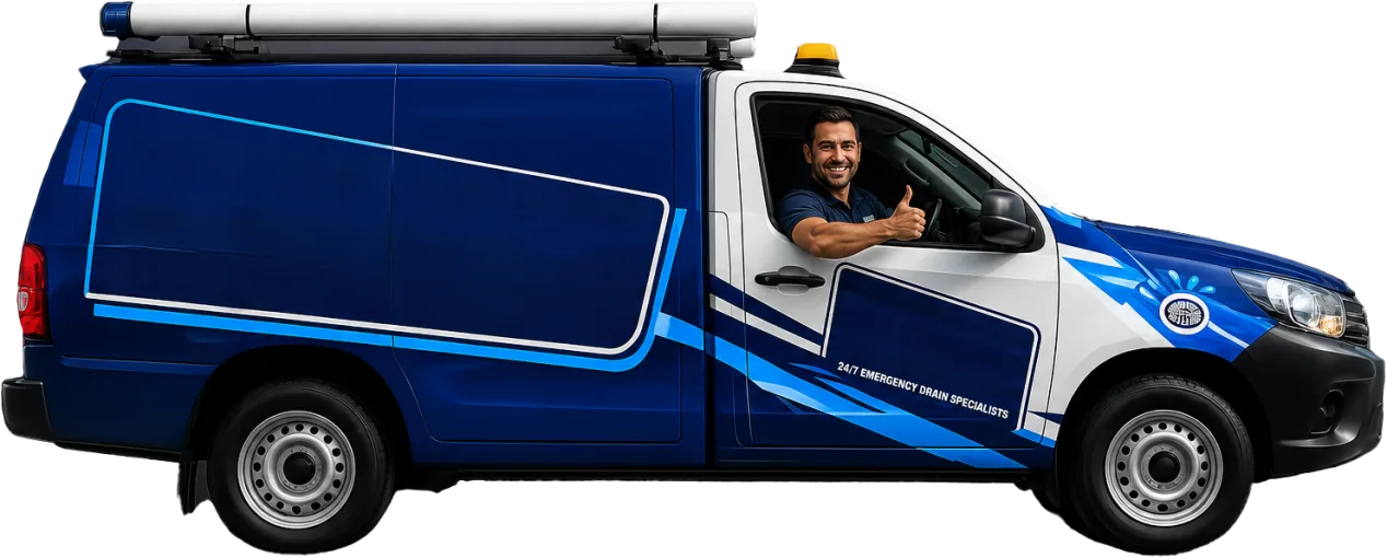 Our drain service van out on a Homebush job