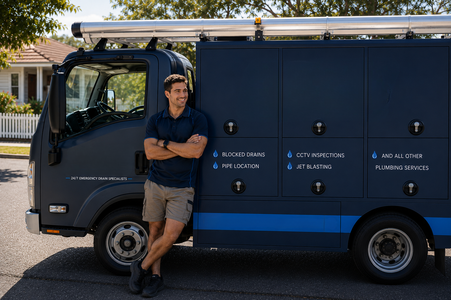 Plumber with Homebush Blocked Drains van